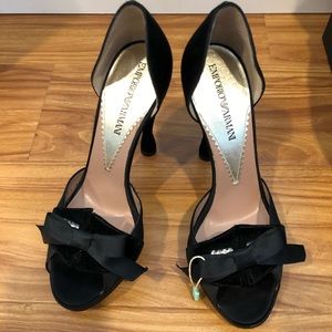 Emporio Armani Black Heel 36 Italy New